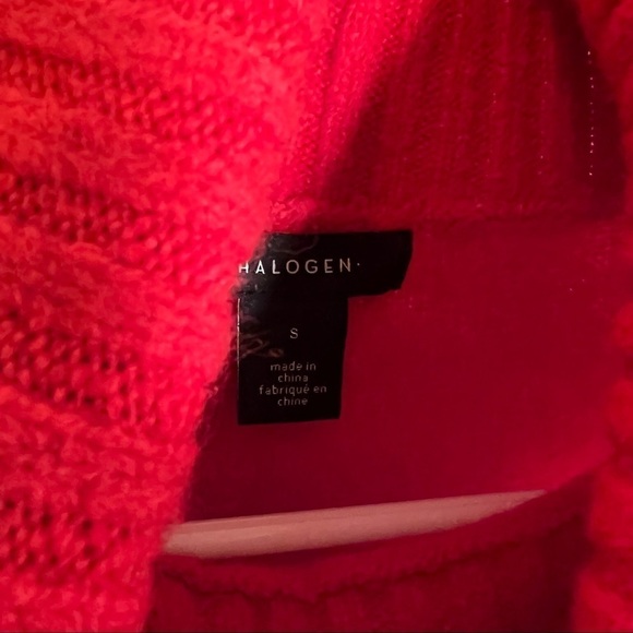 Halogen Chinoise Ribbed Turtleneck Sweater Red - Picture 9 of 10